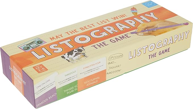 Listography: The Game: May The Best List Win! (Board Games Games for Adults Adult Board Games)