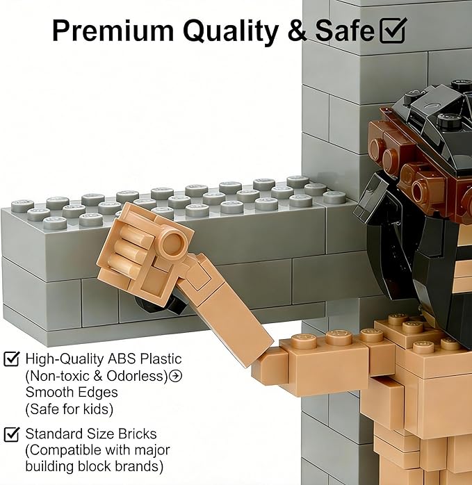 Jesus Building Blocks Set - 401 Pcs Crucifixion Nativity Set for Kids &amp Adults - Religious Easter Gifts Bible Stories Sunday School Educational Toy Inspiring Christian Home Decor Display