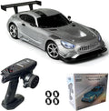 LDRC LD4301 1:43 Scale RC Drift Mini Car 2.4G Remote Control Car with Alloy Shell Built-in Gyroscope Mini Desktop Racing Vehicle for Indoor/Outdoor Play (Silvery)