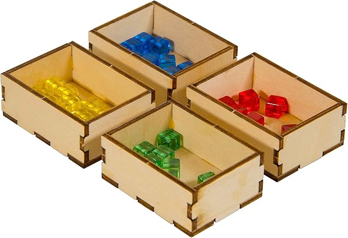 The Broken Token Game Organizer Compatible with Terraforming Mars: Ares Expedition - Wooden Game Organizing Box with Multiple Trays