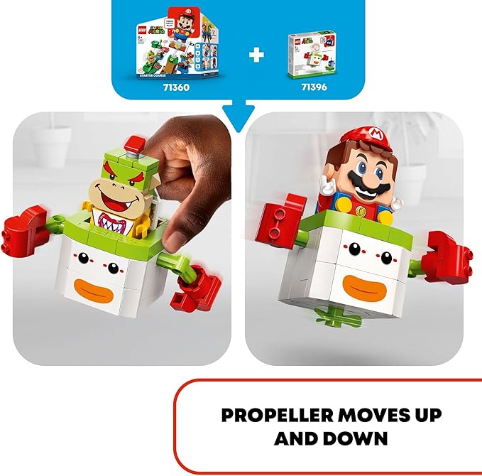 LEGO Super Mario Bowser Jr.’s Clown Car Expansion Set 71396 Building Kit Collectible Toy for Kids Aged 6 and up (84 Pieces)