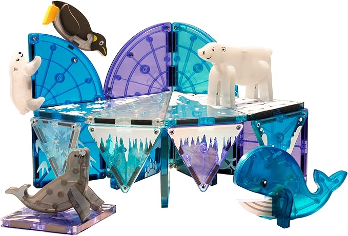 MAGNA-TILES Arctic Animals 25-Piece Magnetic Construction Set The ORIGINAL Magnetic Building Brand
