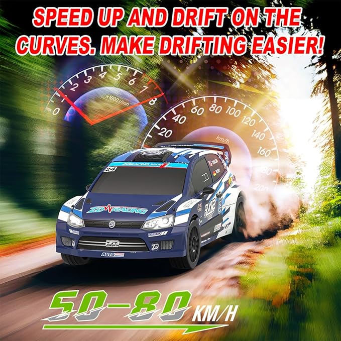 ZD Racing RX12 1/12 RC Drift Car for Adults 2.4G Full-Proportional 4WD Brushless Mini Remote Control Rally Car with LED Lights 60KM/H Sports Cars Vehicle Toy Gift -RTR