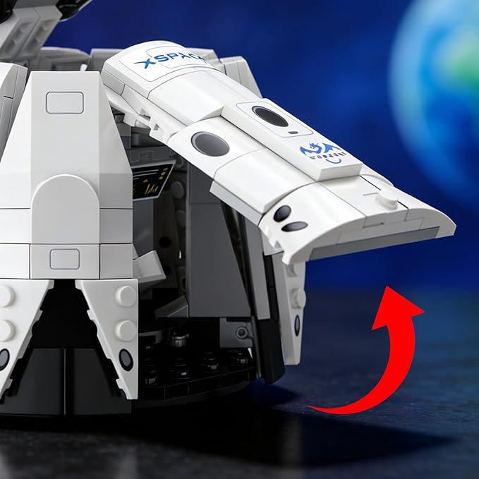 Dragon2 Space Rocket Ship Building Set Space Shuttle Model Kit Technic Spacecraft Collection for Adult &amp Aeronautics Enthusiast Ages 8+ Aerospace Engineering STEM Building Toys 850PCS