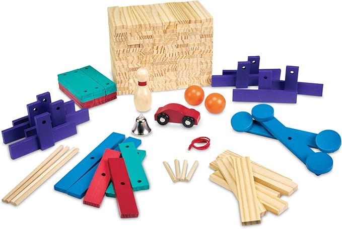MindWare KEVA Contraptions Reactions Planks Building Toy - 178 KEVA Building Planks (191 Piece Set) - Free-Form Wood Building Set for Kids to Create Their Own Ball Maze – Ages 7 &amp Up