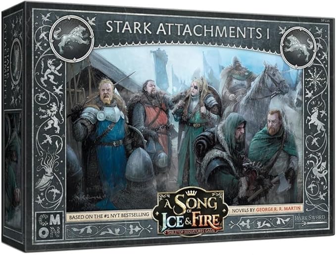 A Song of Ice and Fire Tabletop Miniatures Game Stark Unit Attachments Box I - Enhance Your Stark Units! Strategy Game for Adults Ages 14+ 2+ Players 45-60 Minute Playtime Made by CMON