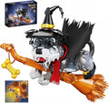 Mini Schnauzer Magic Building Blocks Adorable Wizard Dog Model Toy Kit Halloween Animal Decorations for Living Room and Bedroom 1298 Pcs Idea Creative Stem Gifts for Adults