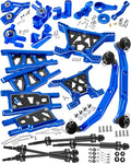 RC Upgrades Part for 1/10 SlashSuspension ArmsShock TowersBody MountCaster BlockSteering BlocksRear Stub Axle CarriersSteering BlockDriveshaftNavy Blue