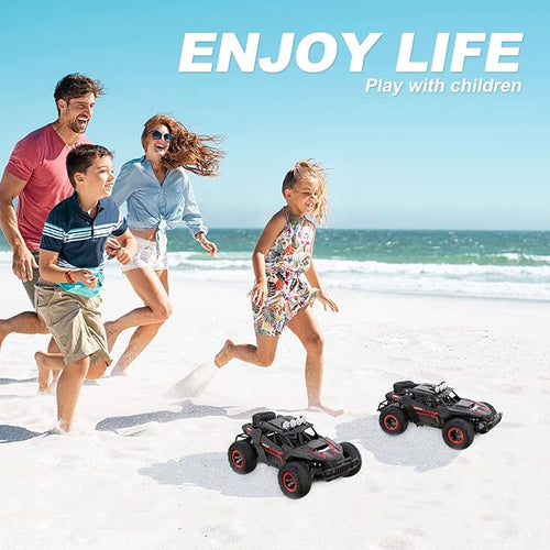 1:16 Scale Remote Control Car 2.4GHz High Speed 25 km/h Off-Road RC Car with Two Rechargeable Batteries &amp 70+ Min Playtime Remote Control Monster Truck for Kids Boys Girls and Adults