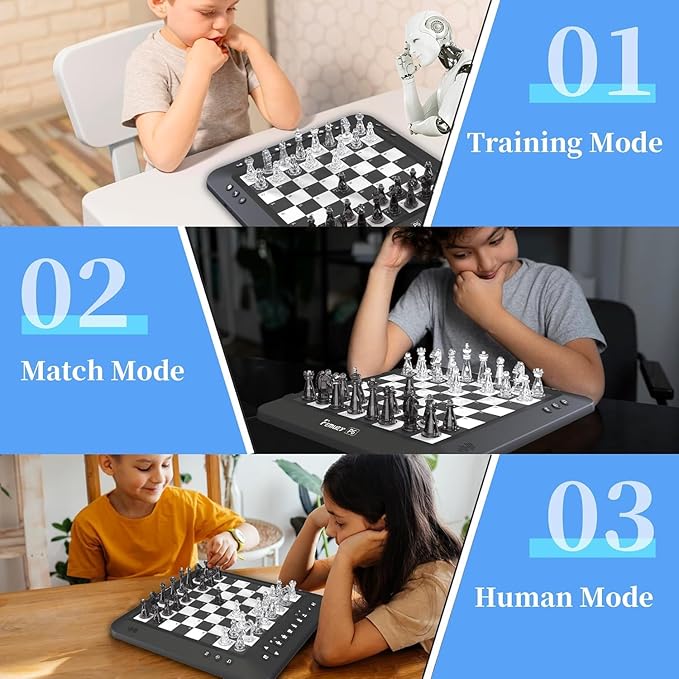 Electronic Chess Set Board Game Computer Chess Game Electronic Chess Set Game Chess Sets Games Lovers for Beginners Great Partner for Play and Practice