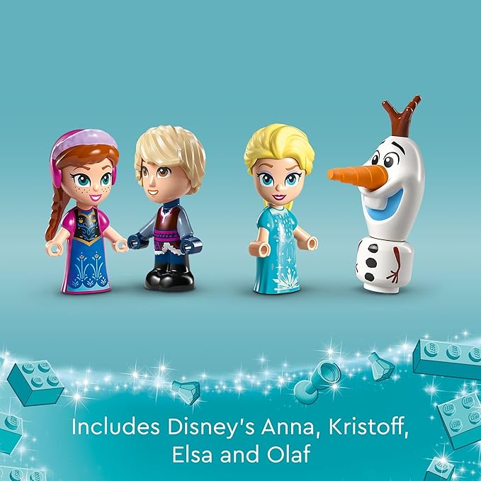 LEGO Disney Frozen Anna and Elsa’s Magical Carousel 43218 Ice Palace Building Toy Set with Disney Princess Elsa Anna and Olaf Great Birthday Gift for 6 Year Olds