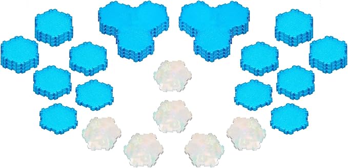 Renegade Game Studios Heroscape Waters of Valhalla Terrain Expansion - 40 Water Hexes &amp Healing Wellspring Tiles for Custom Battlefield Design