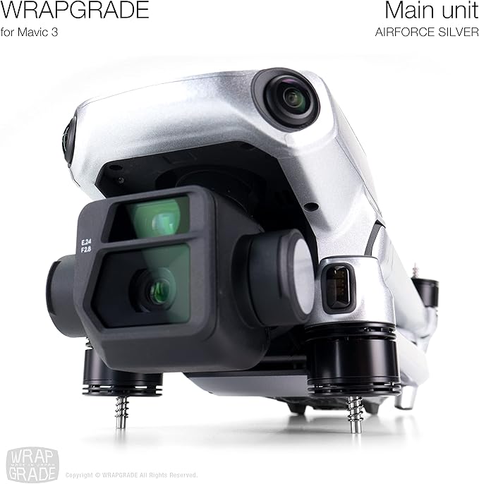 WRAPGRADE Full Skin Stickers for DJI Mavic 3 / Mavic 3 Classic (Airforce Silver)