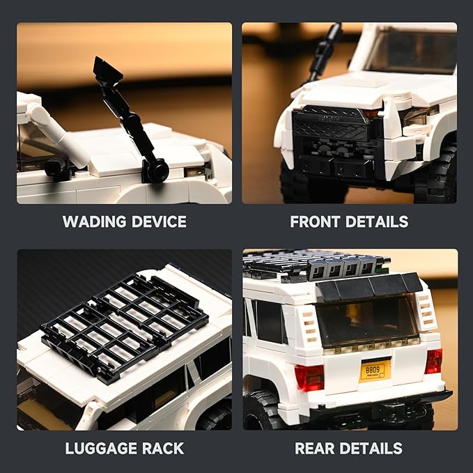 Toyota 4Runner SR5PRO Car Building with Collectible Display Container TOYOTA Officially Licensed SUV Compatible with Speed Champion Building Toys for Adults and Kids Boys Ages 8-16(540PCS)
