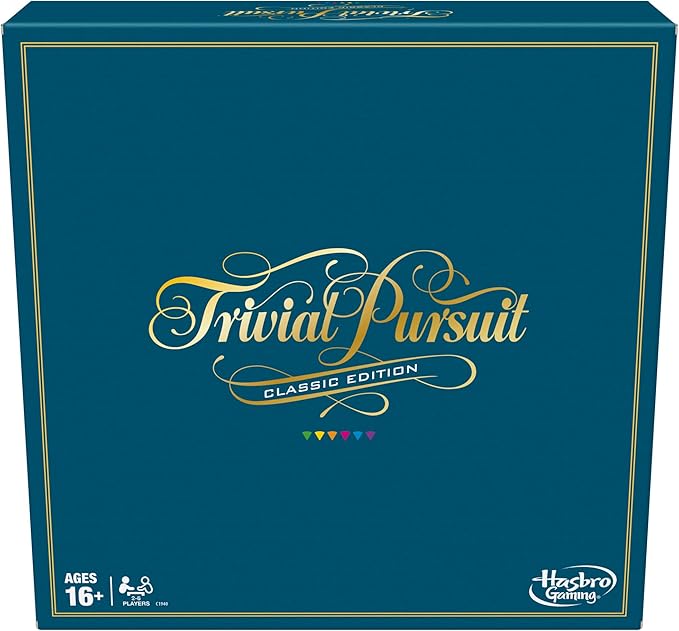 Trivial Pursuit Classic Edition Board Game for Adults and Teens Ages 16 and Up Trivia Game for 2-6 Players