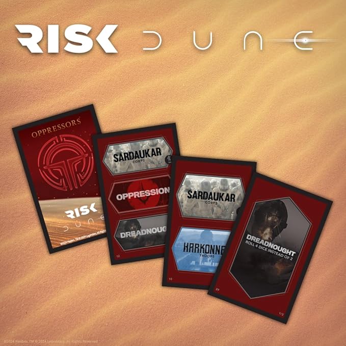 Risk: Dune Strategy Board Game for Dune Fans War Game Based on the Dune Movie Franchise Official Dune Merchandise &amp Collectible Ages 10 &amp Up 2 or 4 Players 60+ Minutes Play Time