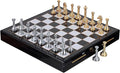 Metal Chess Set for Adults &amp Kids Zinc Alloy Chess Pieces with Marbled Chess Board 11.5 Inch Travel Chess Set with Two Extra Queens Classic Strategy Board Game for Beginners Professionals