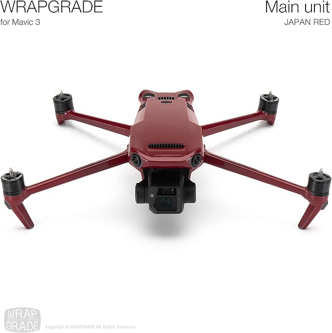 WRAPGRADE Full Skin Stickers for DJI Mavic 3 / Mavic 3 Classic (Japan RED)