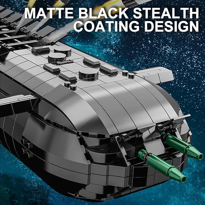 941 Nuclear Submarine Military Series Battleship Building Kit 4474 Pieces - The World's Largest Nuclear Submarine Toy Gift Ship Building Block Set for Adult Collection
