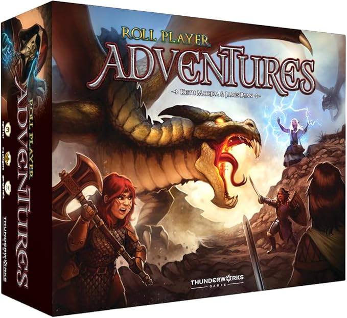 Roll Player Adventures Board Game | Cooperative Storybook Fantasy Adventure Campaign | Choose Your Path Strategy Dice Game | 95-150 Minutes per Chapter 1-4 Players Ages 14+ by Thunderworks Games
