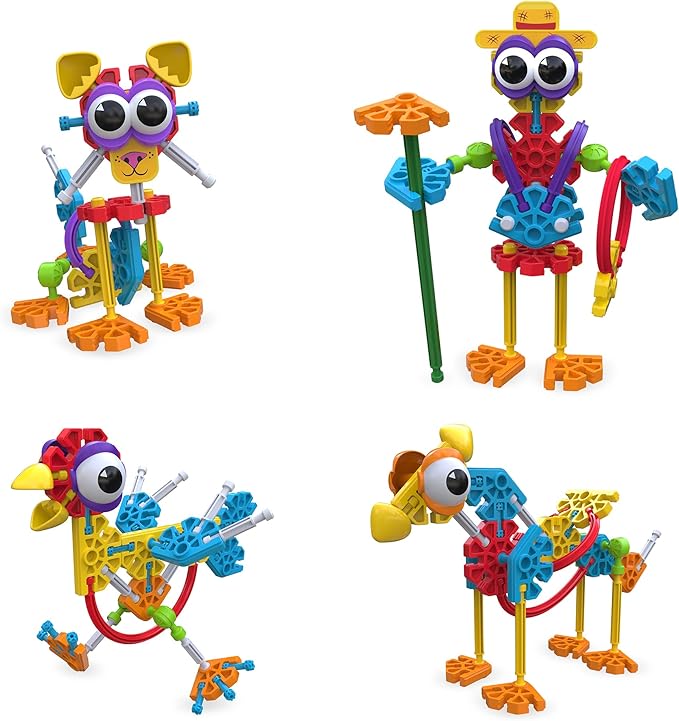 Kid K'NEX - Farmin' Friends Set‚ 65 Pieces STEM Building Creative Construction Play‚ Ages 3+