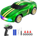 RC Drift Car 1/64 Mini Drift RC Cars 4WD Micro Remote Control Car with LED Lights and Speed Switch Cars Toys for Adults Kids Boys Age 6 7 8-12 Green
