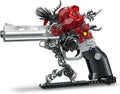 Gothic Rose Revolver Building Kit - Dark Romantic Fusion of Blood-Red Roses Twisted Thorns &amp Industrial Gears Movable Barrel Cylinder &amp Trigger Gifts Collection for Gothic Art Devotees