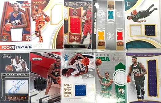 NBA National Basketball Association Cards Lot Of 10 With Each Card A Game Used Relic Card Or Autograph In Every Box