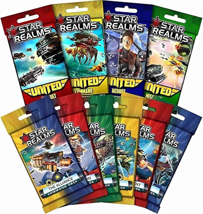 Wise Wizard Games Star Realms Complete Bundle: Core Game Colony Wars Frontiers United Command Decks High Alert Crisis Gambit Cosmic Gambit Scenarios Promo Pack 1 and Universal Storage Box