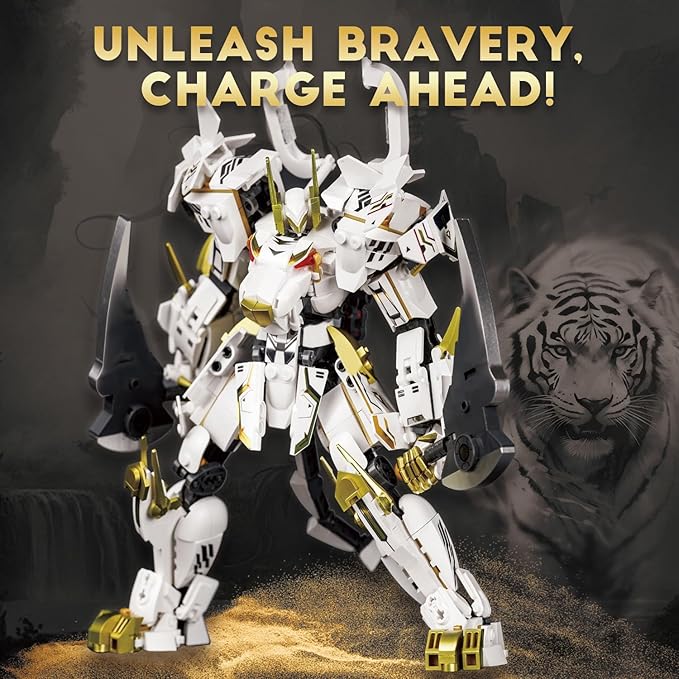 Sluban Mech Building Set Robot Building Toys for Adults Destroy Warrior Action Figure Building Kit Compatible with Lego Mech Sets 679PCS