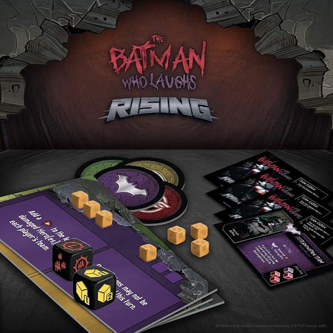 The Batman Who Laughs Rising | Cooperative Board Game | Featuring DC Comics Heroes and Villains - Wonder Woman Green Lantern Hawkgirl Batman Harley Quinn The Flash Cyborg | Licensed Batman Game
