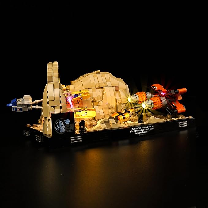 Kyglaring LED Light Kit for Lego 75380 Star Wars The Phantom Menace Mos ESPA Podrace Diorama Lighting Set for Micro-Scale Anakin Skywalker's Podracer No Lego