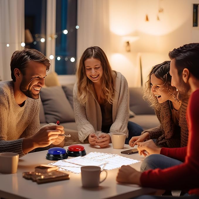 Thanksgiving Day Friendly Feud Game with 2 Answer Buzzers Fall Holiday Feud Cards Family Game Night Fun Trivia Quiz for Friendsgiving Party Office Adults Class Groups Team Building