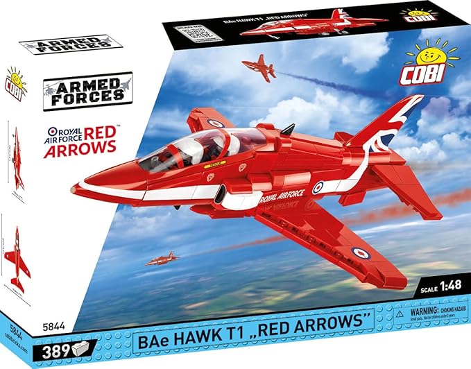 COBI Armed Forces BAe Hawk T1 RED Arrows Aircraft Building Set 389 Pieces