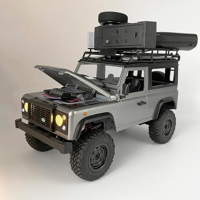 MN99S RC Rock Crawler 4x4 Land Rover RC Crawler 1/12 Scale Remote Control Truck All Terrain Proportional Throttle Steering 280 Motor Upgraded Chassis 2 Batteries Hobby Toy for Adult