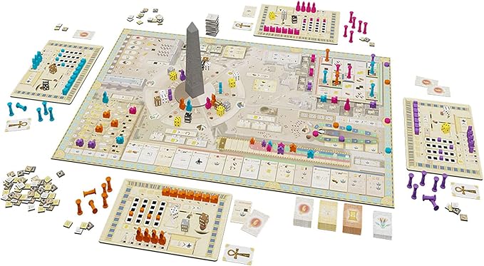 Board and Dice Tekhenu: Obelisk of The Sun - Strategy Ancient Board Game Ages 14+ 1-4 Players 60-120 Mins Multicoloured