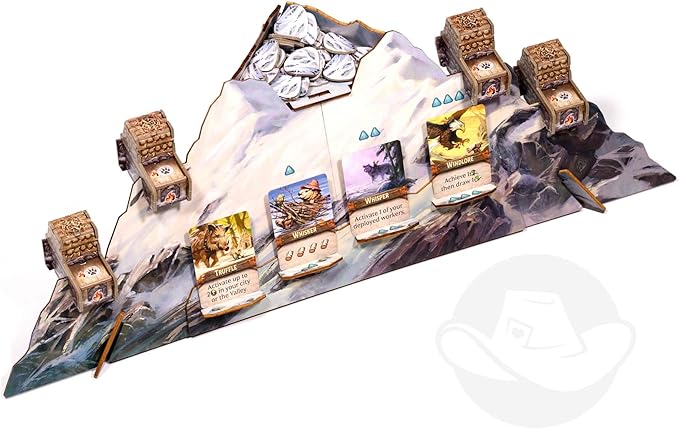 Everdell Silverfrost Wooden Mountain – Premium 3D Accessory for Everdell Silverfrost Upgraded Component for Strategic Board Game Wooden Game Accessory