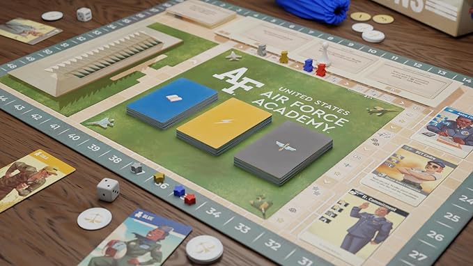Falcons: The U.S. Air Force Academy Board Game | Officially Licensed Family Board Game | Ages 14+ | for 2 to 4 Players | Average Playtime 60 Minutes | Made by Trophy Point Games