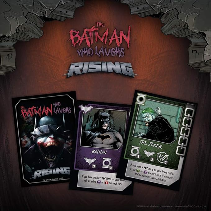 The Batman Who Laughs Rising | Cooperative Board Game | Featuring DC Comics Heroes and Villains - Wonder Woman Green Lantern Hawkgirl Batman Harley Quinn The Flash Cyborg | Licensed Batman Game