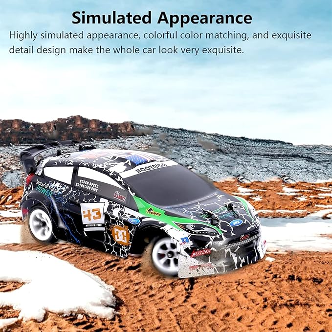 Wltoys K989 RC Drift Car 3pcs Upgraded 500mah Battery 1/28 RC Car 2.4G Remote Control Cars 4WD Tabletop Drift Rc Car 30km/h Mini Car for Kids Gifts