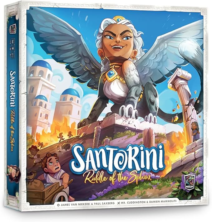 Santorini: Riddle of The Sphinx - A Cooperative Book-Based Expansion to The Abstract Masterpiece Santorini | Ages 8+ | Plays in 20 Minutes