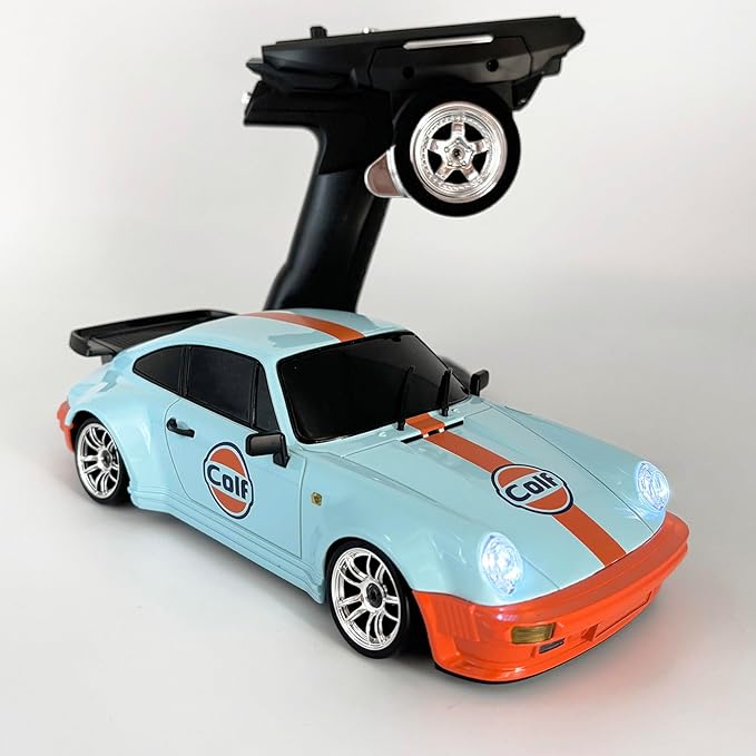 LDRC Drift Car with Gyro 1/18 RC Drift Car RWD Race Hobby RC Cars for Adult with Gyroscope Proportional Throttle Steering Metal Drive Shaft Independent Suspension Alloy Shell LD1898