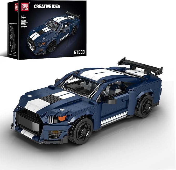 Mould King 10208 Sports Car Building Block Kits MOC Supercar Racing Car Model Building Sets Gift for Age 14+/Adults Collections Enthusiasts (1556+ Pieces Static Version)