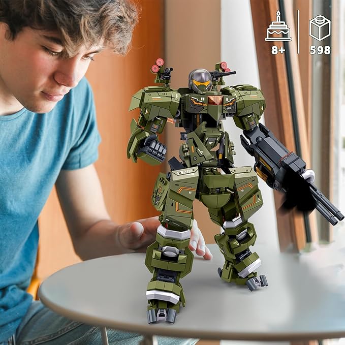 Mech Robot Transforming Building Blocks Set for Adults Green City Protector Mecha Model Action Figures Cool Creative Robots STEM Toys Gift for Teens Boys 598 Pieces