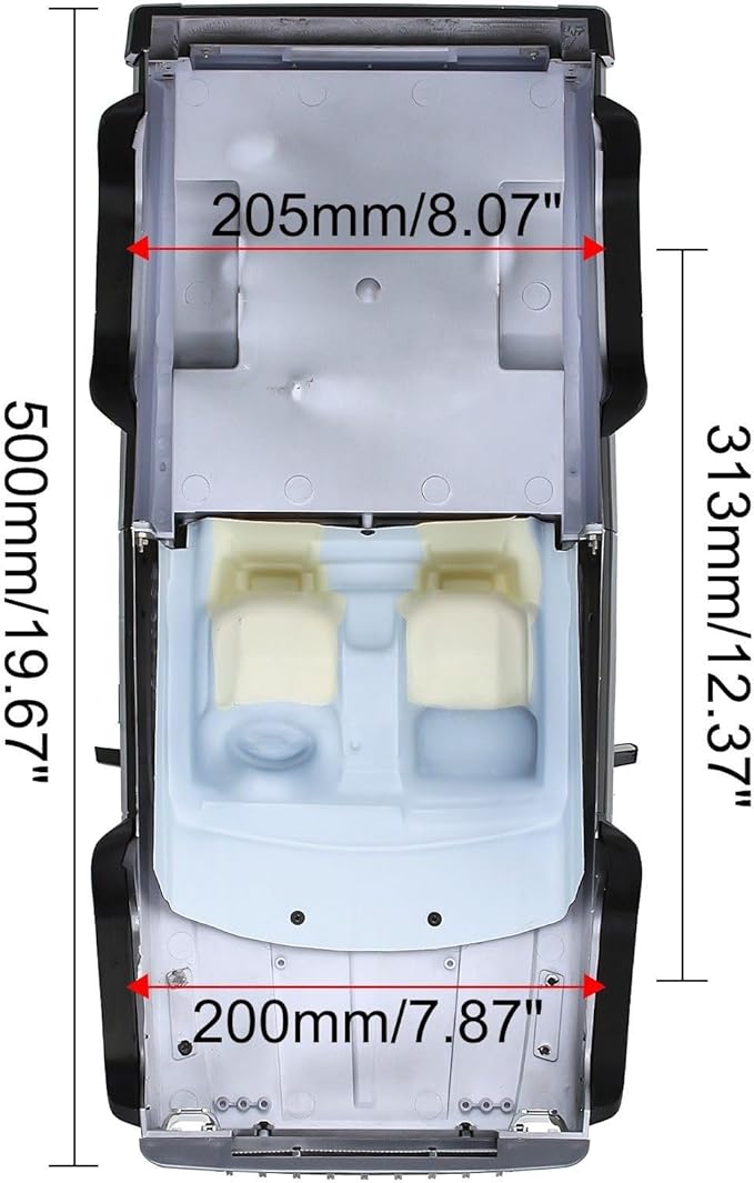 RC Car Hard Body Shell Kit313mm Wheelbase Cherokee Body Car Shell for 1/10 RC Crawler Axial SCX10 &amp SCX10 II 90046 90047 TRX4 Kit (Military Green Pickup A)