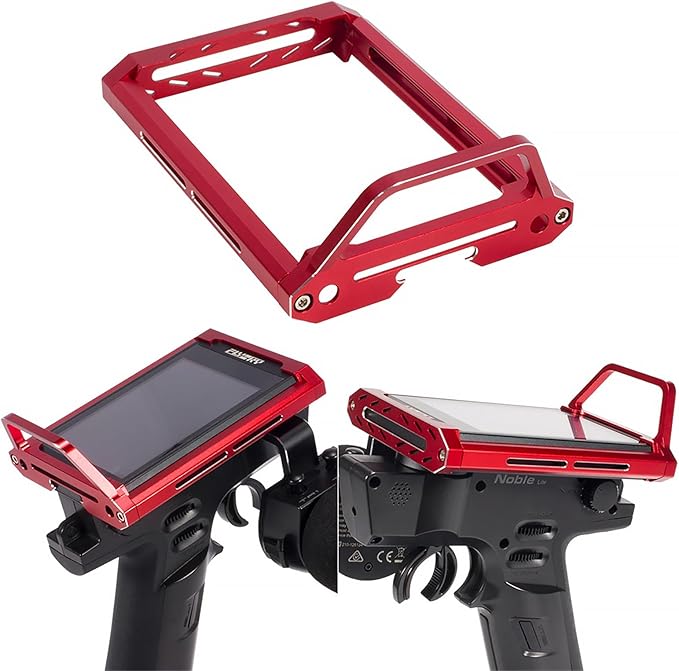 Aluminum Alloy RC Remote Radio Controller Bracket Holder Transmitter Protector Frame for Flysky Noble NB4 Pro NB4 Lite NB4 Protect Support (Red)