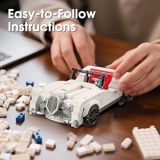 Speed Champion Race Cars Building Sets Easter 302 PCS Sports Car Model Creative Build Display Gift Christmas Birthday Ages 14+