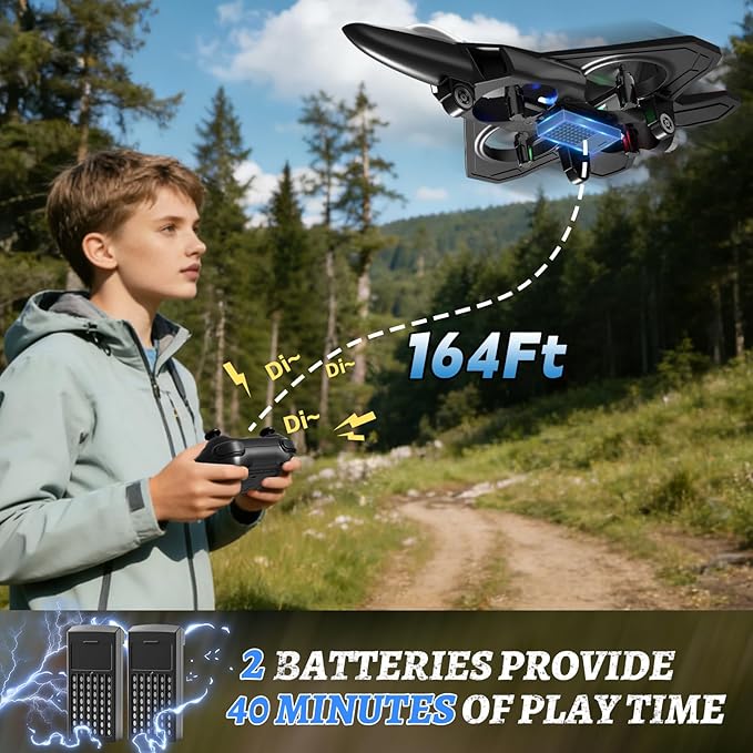 Foam Remote Control Airplanes RC Planes for Kids Adults RC Airplane Fighter Jet with Light 360° Flip Fighter Jet Toys Stunt Roll Airplane Toy Gifts for Kids Boys
