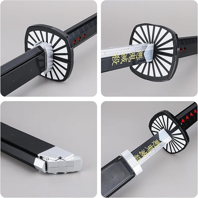 TOY PLAYER Kamado Tanjirou Sword Building Set Compatible with Lego Katana Building Block Set Gift for Adult