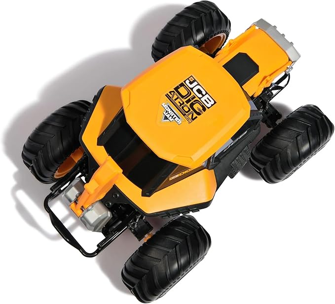Monster Jam JCB DIGATRON Remote Control Truck 1:15 Scale RC Monster Truck with 2.4GHz Full-Function Controller Indoor/Outdoor Official Vehicle for Kids Ages 4+